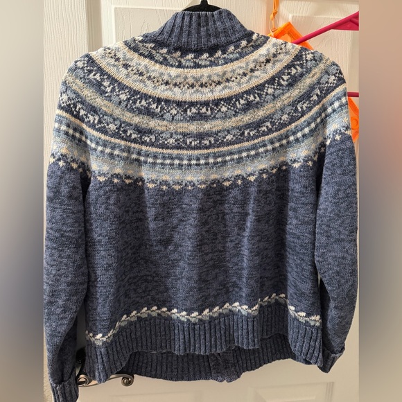 Vintage patterned zip sweater jacket/cardigan - Picture 6 of 6